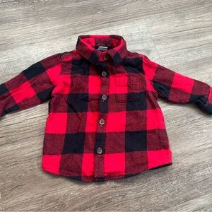 Old Navy - Flannel Button Down - Size 6-12 Months
